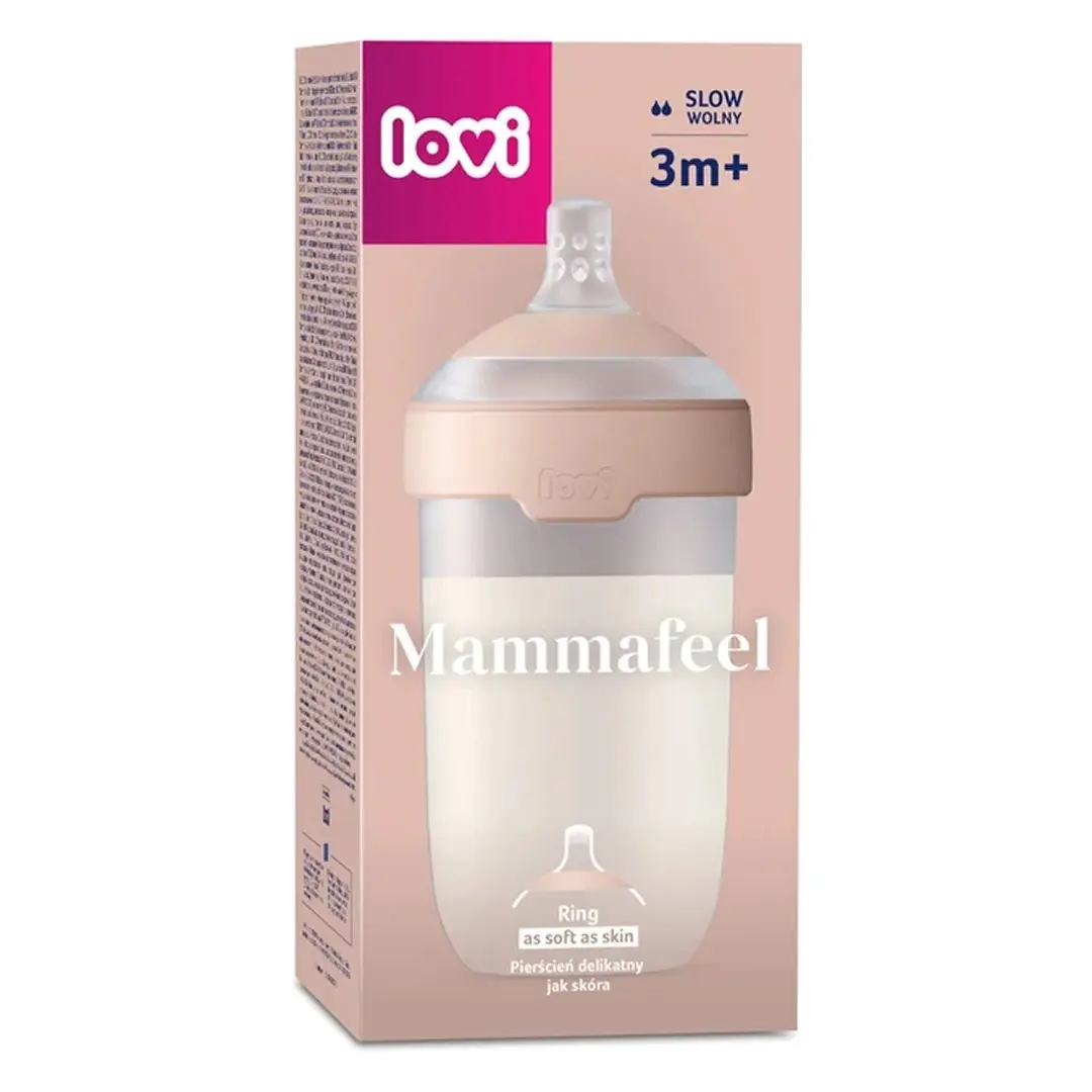 Силиконовая бутылочка LOVI Mammafeel 250 мл 3+мес