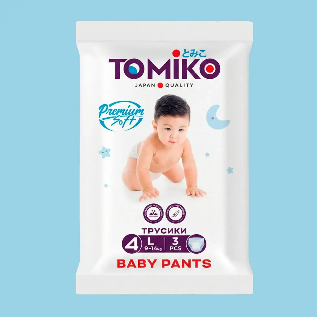 Трусики-подгузники Tomiko Premium 4 L (9-14 кг) 3 шт